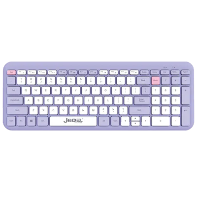 Jedel WS-739 Bluetooth+2.4Ghz Wireless Dual mode Combo (Purple) preview image 2
