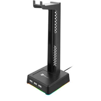 R8 HT-03 Desk Headset Expansion Stand with 3 USB Ports