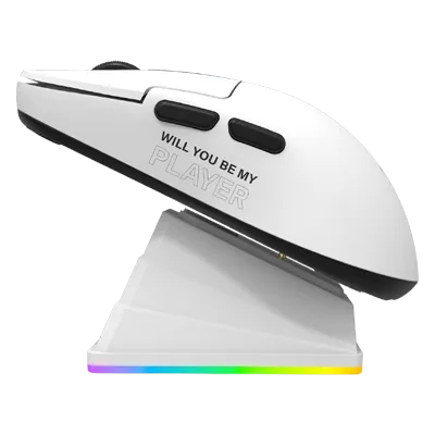 Jedel GWH-113 Wireless Gaming Mouse With Charging Dock (White) preview image 2