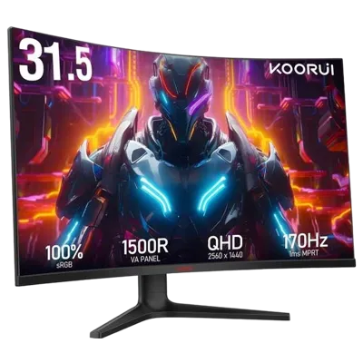 KOORUI 32E6QC 170HZ 32 INCH 2K VA CURVER GAMING MONITOR
