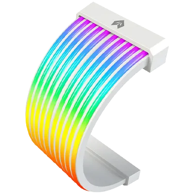 COOLMOON AL200 White ARGB Extension Cable preview image 2