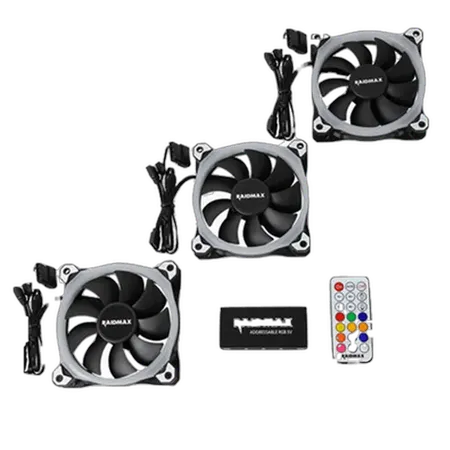RAIDMAX NV-T120FBR3 X3 ARGB FAN KIT WITH CONTROLLER preview image 3