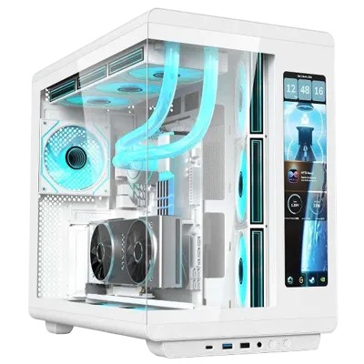 SOEYI CHILL White Gaming Computer Case With Display