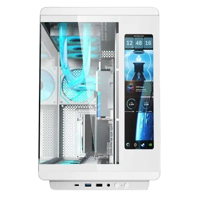 SOEYI CHILL White Gaming Computer Case With Display preview image 2