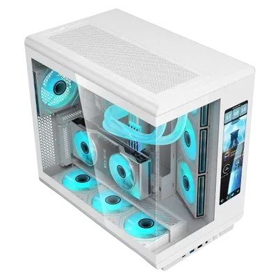 SOEYI CHILL White Gaming Computer Case With Display preview image 3
