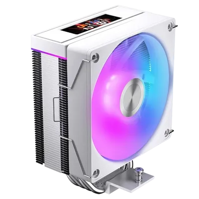 Jungle Leopard K400 White CPU Air Cooler with 2.99" LCD Screen
